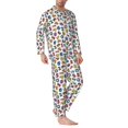 thumbnail image 2 of Fotbe Colorful Numbers Pijama de Hombre con Estampado de Manga Larga, Conjunto de 2 Piezas, Ropa de Dormir Suave y Cómoda con Bolsillos-Small, 2 of 7