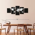 thumbnail image 3 of Elephant Stock Black And White Map Wall Art - Horizontal Multi Panel Canvas - Living Room Wall Decor - Map Multi Panel - Black And White Decor - 80" x 36", 3 of 8