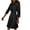 Black, variant on biudgviw Mini Dress for Women Fall Wrap V Neck Long Sleeve Dresses Belted Bodycon Dress Formal Work Pleated Cocktail Dress
