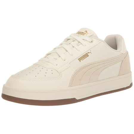 PUMA Men's CAVEN 2.0 SUEDE Sneaker, Warm White-Frosted Ivory-Gold, 8.5