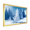 thumbnail image 2 of Designart 'Snow Covered Trees With Dreamlike Spruce Forest' Lake House Framed Art Print, 2 of 4