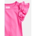 thumbnail image 3 of Wonder Nation Girls' Ribbed Top with Short Ruffle Sleeves, Sizes 4-18 & Plus, 3 of 3