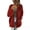 Red, variant on Womens Winter Sherpa Fleece Mid-Length Cardigan Coat Long Sleeve Faux Shearling Shaggy Jacket Cardigan with Pocket Solid Color Button Plush Outwear Jacket White 4XL