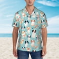 thumbnail image 4 of Haiem Colorful Dog Printed Hawaiian Shirt for Men - Men’s Casual Beach Summer Shirts - Stretch Fabric with Modern Fit-Small, 4 of 9