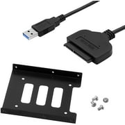 USB 3.0 SATA III Hard Drive Adapter Cable with SSD Mounting Bracket, SourceTon SATA to USB Adapter Cable and 2.5" to