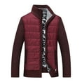 thumbnail image 1 of Ikevan Men'S Sweater Coat Plus Velvet Loose Knit Sweater Printed Cardigan Casual Red 14(XXXL), 1 of 5