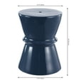 thumbnail image 3 of SAFAVIEH Savello 18" Modern Solid Ceramic Garden Stool, Navy, 3 of 8