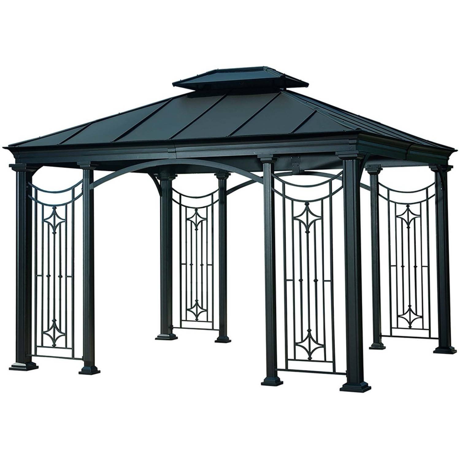 Sunjoy 110102051 12' x 10' Branson Gazebo Black Top