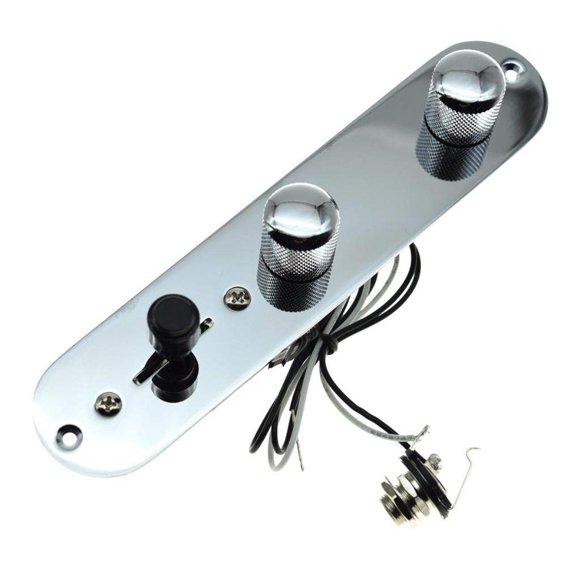 Dopro - Placa de control precableada de 3 vías con arnés de cableado para guitarras Fender Tele/Tele