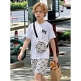 thumbnail image 6 of PureChapter Boys' Clothing Set Summer Casual 3-Piece Short Sleeve T-Shirt, Shorts & Crossbody Bag Size 5-14Y, 6 of 8