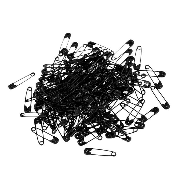 Mini Sized Coiled Design Black Safety Pins Replacement 200pcs Office