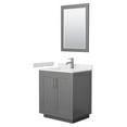 thumbnail image 5 of Wyndham Collection Miranda 30" Wood Single Bathroom Vanity in Dark Gray/Gold, 5 of 7