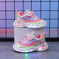 thumbnail image 3 of WXFAZCVU Toddler Girls Sneakers Kids LED Light Up Running Sports Shoes Cute Athletic Shoes Size 12, 3 of 4