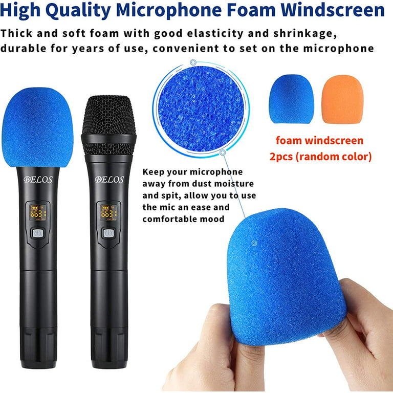 2PCS Mini Microphone,Singing Mic Equipment,Beautiful Vocal Quality,Mini  Type Space Saving,3.5mm Audio Connector,Suitable for iPhone, Laptop,Android.