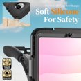 thumbnail image 4 of Funda para Samsung Galaxy Tab Tab S11 (11 pulgadas) 2025 SM-X730/SM-X736B, funda protectora a prueba de golpes para niños con soporte para lápices, correa de mano giratoria 360 y soporte, correa de, 4 of 9