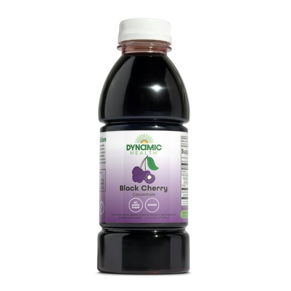 Dynamic Health 100% Pure Black Cherry Juice Concentrate | No Additives | Antioxidant | Urinary Tract & Joint Support | 16 Servings (Packaging Varies)