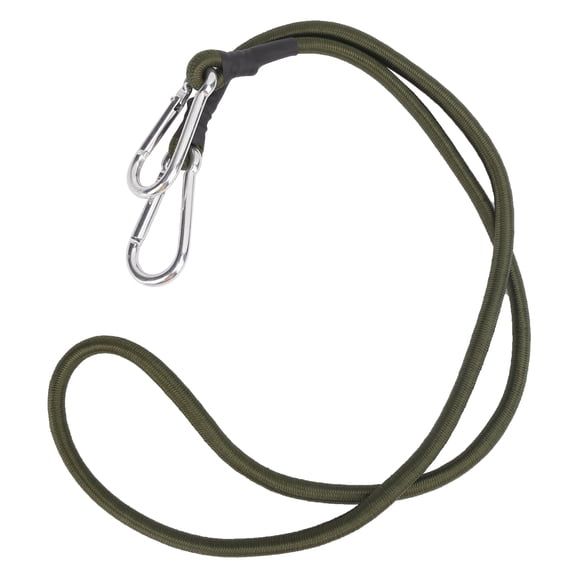 Yajisi 47.2 inches Bungee Cords with Hooks Heavy Duty Straps Elastic Rubber Cords for Camping Fishing, Army Green (120 cm)