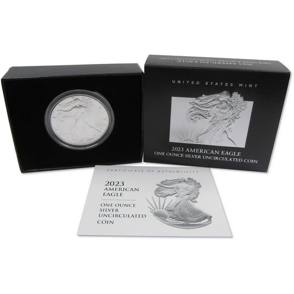 2023 W American Silver Eagle Uncirculated Bullion Burnished OGP COA