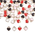 thumbnail image 2 of 1box 80pcs 4 color Heart golden Enamel Heart Beads Dangle for Valentines Necklace Bracelet Earrings Jewelry Making, 2 of 7
