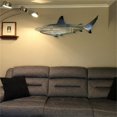 thumbnail image 2 of SDJMa Shark Metal Wall Art Decor,Shark Metal Art Wall Hanging Ornament Art Wall Decoration Ocean World Color Shark Metal Wall Sculptures for Patio Office Living Room Bedroom Home Hall Decoration, 2 of 6