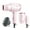 Pinky White, variant on Hair Dryer with Diffuser, 1600W Quiet Lightweight Blow Dryer, Compact Travel Dryer with Folding Handle