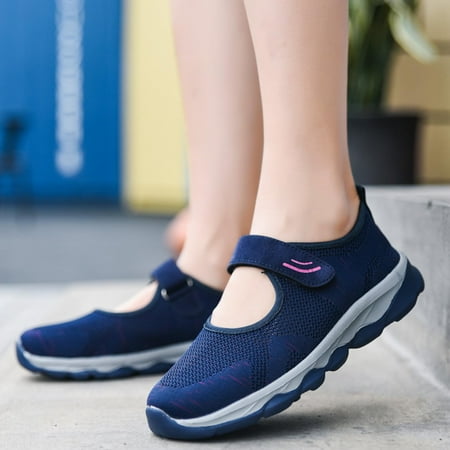 

Daznico Sneakers for Women Women Sneakers Fashionable Colored Thick Sole Comfortable Non Hook Loop Lightweight Casual Shoes Women s Fashion Sneakers(Color:Dark Blue Size:7)