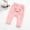 Pink, variant on uublik Girl Pants Keep Warm Leggings Fleece Lined Elastic Waist Cute Printed Trousers