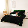 thumbnail image 3 of jejeloiu Green Pixel Miners Duvet Cover Set Kids,Abstract Geometric Plaid Bedding Full For Boys,Reversible,3 Pieces(No Comforter), 3 of 6