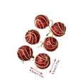 thumbnail image 3 of Kokovifyves 6Pcs 1.77" Red Glitter Christmas Ball Ornaments Set for Xmas Tree Decorations with Hanging Strings for Festive Home Party, 3 of 7