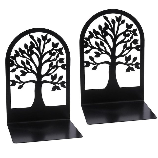Los extremos del libro, los extremos del libro para sostener libros, sujetalibros decorativos, soporte del libro compatible con el hogar decorativo, la escuela u oficina, sujetalibros de metal pesado. Afortunado Sencillez