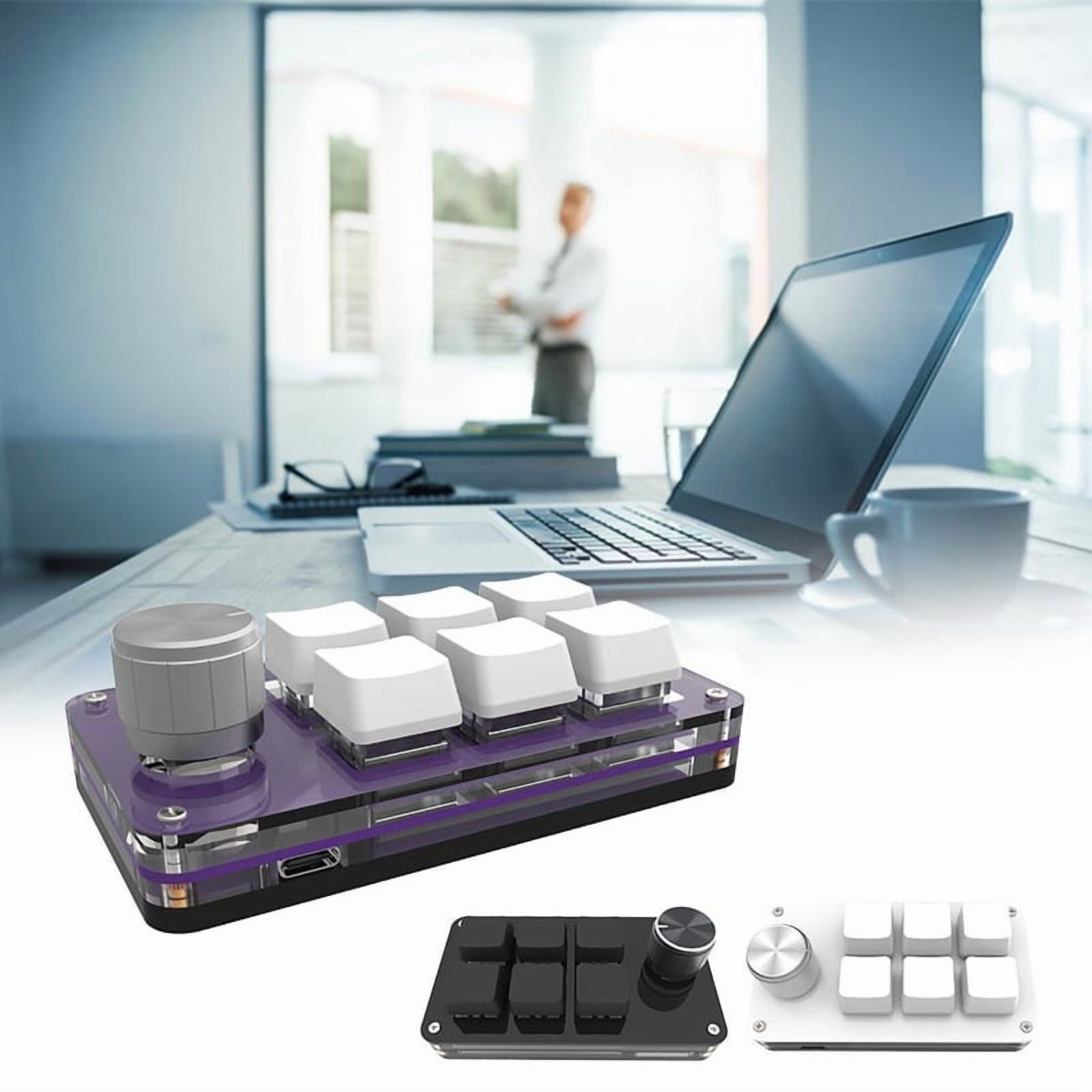 Custom 6 Keys Keyboard Volume Knob Programming Macro Gaming for Photoshop Mechanical Keypad Type-C