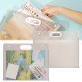 thumbnail image 4 of AEVXKHI 2PCS Plastic Art Portfolio Folder, Large Capacity Art Folder, Portfolio Folder for Artwork, Portable Art Portfolio Case with Handles for Posters Paintings Documents, 4 of 11