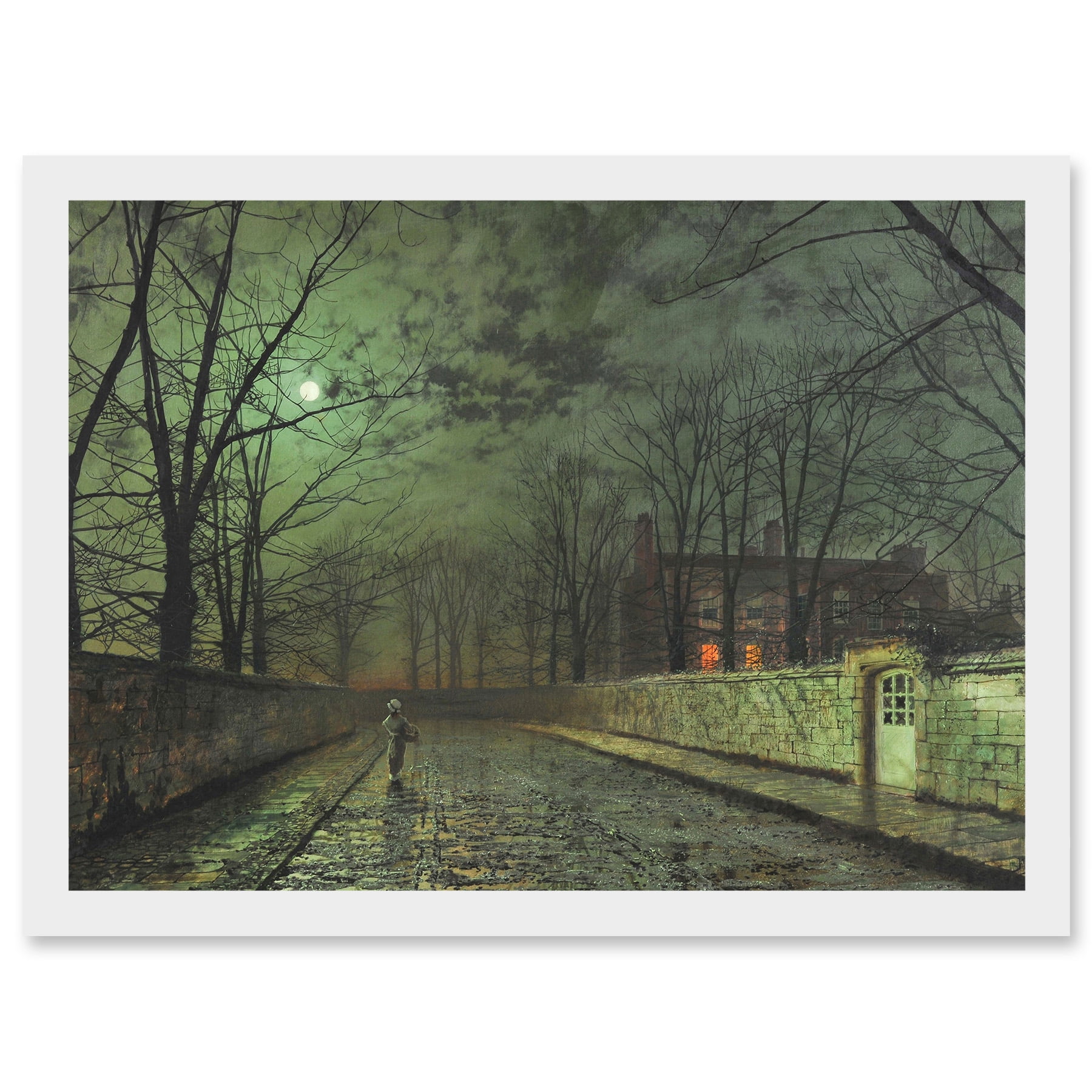 John Atkinson Grimshaw Moonlit Street Old Master Painting Artwork ...