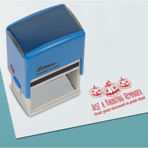 Printtoo Haunting Reminder Self Inking Rubber Stamp Pre,Inked Office Stamp, Home Office Business Stationery, 41 x 24 mm, Red