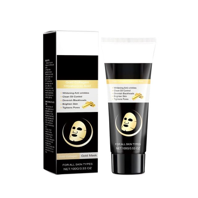 Limpiador facial limpio y transparente Mascarilla exfoliante dorada Mascarilla antiarrugas exfoliante dorada Mascarilla facial dorada que reduce las líneas finas limpia l(Buy 2 Save 10%)