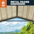 thumbnail image 3 of Erommy 14x20 FT RV Metal Carport, Heavy Duty Car-Shelter with Galvanized Roof and Powder-Coated Frame for RV, 2 Cars and Boat, 3 of 9