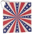 thumbnail image 2 of DouZhe Patriotic Retro Burst Stars Pattern Shower Curtain, Waterproof Bath Curtains for Bathroom Decorations, 72 x 72 inches, 2 of 7