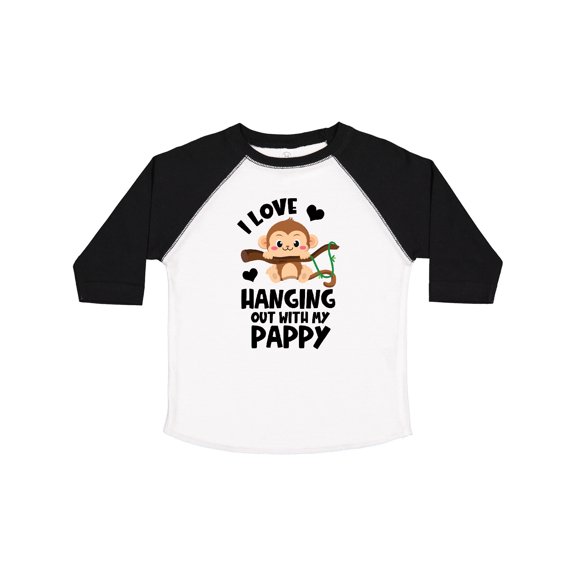 Inktastic Monkey I Love Hanging out with My Pappy Boys or Girls Toddler T-Shirt