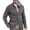Dark Gray, variant on Wutalume Men's Fashionable Solid Color Warm Sweater Jacket with Long Sleeves and Stand-Up Neck, Button-Up Knitted Top for Casual Outfits,Army Green L