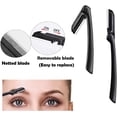 thumbnail image 2 of Eyebrow Razor Kit, 6 in 1 Professional Eyebrow Grooming Set for Women and Men, Including 3 Eyebrow Razors Trimmer,1 Tweezer,1 Scissor,1 Eyelashes Roller,1 Storage Bag, 2 of 8