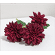 thumbnail image 1 of Xiao Hua 3 lirios artificiales, flores falsas, flores artificiales para decoración de bodas, rojo oscuro, 1 of 5