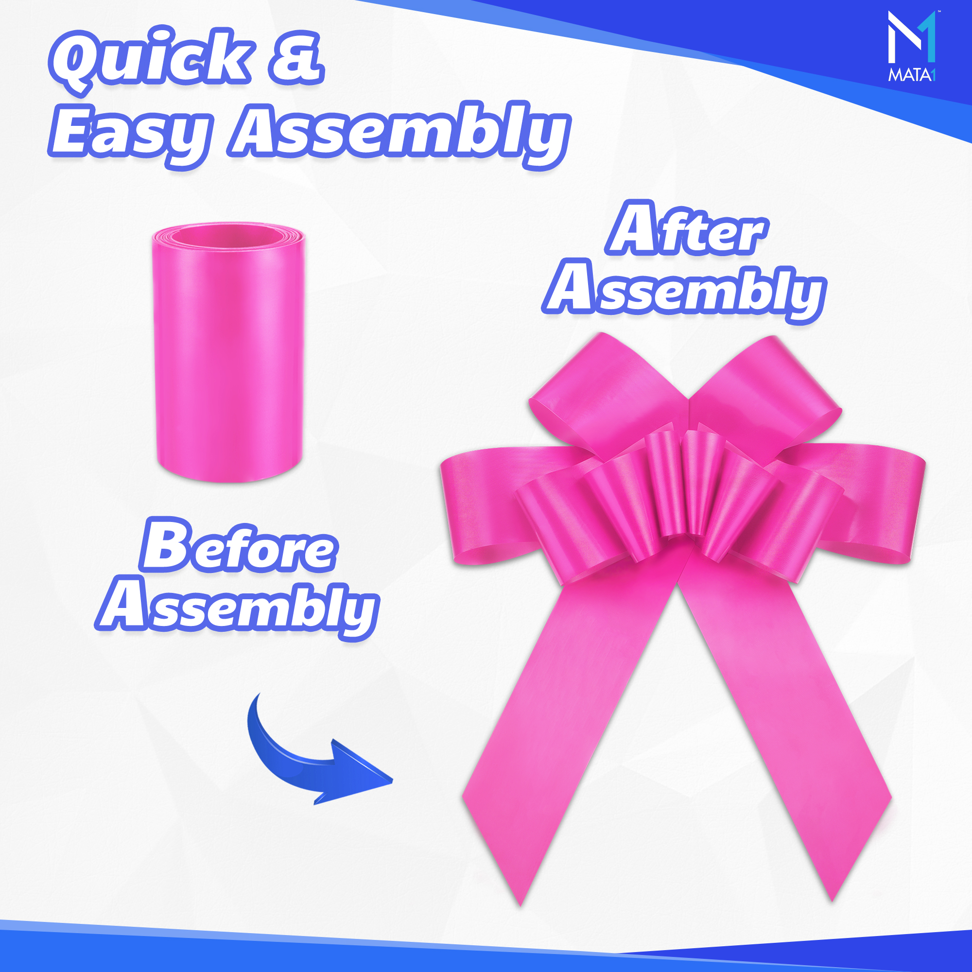 Mata1 30-Inch Giant Pink Car Gift Bow photo 6