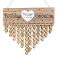 thumbnail image 1 of MasteelfCA Wooden Calendar Hanging Tag DIY Photo Frame Message Board Hanging Writing Carving Reminder Board Pendants Wall Hanging Calendar Crafts for Home Dorm Decor, 1 of 8