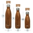 thumbnail image 2 of MIRA 12 oz Double Wall Vacuum Insulated Stainless Steel Water Bottle with Screw Cap, Wood, 2 of 4