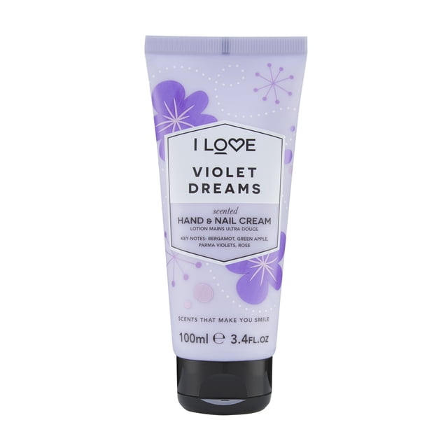 I Love Cosmetics Crema de Manos y Uñas, Sueños Violetas, 100 ml
