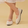 thumbnail image 5 of Womens Mary Jane Flats Adjustable Strap Lightweight Breathable Shoes for Work & Daily Walking Round Toe Casual Mesh Ballet Flat Shoes, 5 of 6