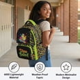 thumbnail image 6 of Pzuqiu Cool Dragon Schoolbag for Boys 17 Inch Lightweight Breathable School Bag for Kids Padded Straps Front Zipper Pocket 10-12 Years Old Primary,Middle High School, 6 of 7