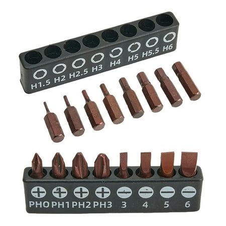 

16 Pcs Drive Screwdriver Bit Set Hex Shank Anti Slip Screwdriver Bits