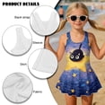 thumbnail image 4 of FOR U DESIGNS Girls' Sleeveless One-Piece Swimsuit Sleeveless Bathing Suit Swimwear Skirted Bathing Suit for 3-13 Years, Cat Star, 4 of 7