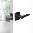 thumbnail image 3 of Stylware Maven Passage Lever Door Lock Screws Included | Reversible Heavy Duty Steel 5 in Matte Black (1 Pack), 3 of 8